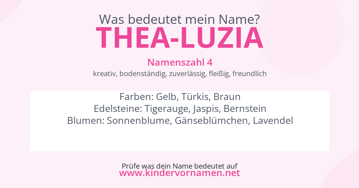 Was bedeutet der Name Thea-Luzia?