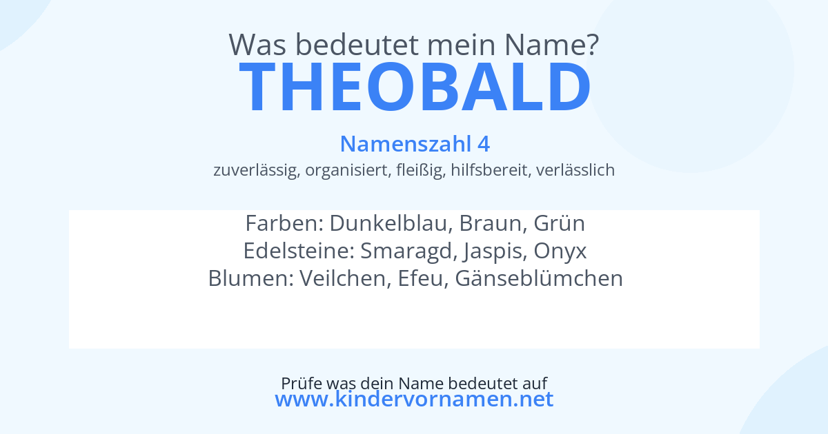 Was bedeutet der Name Theobald?