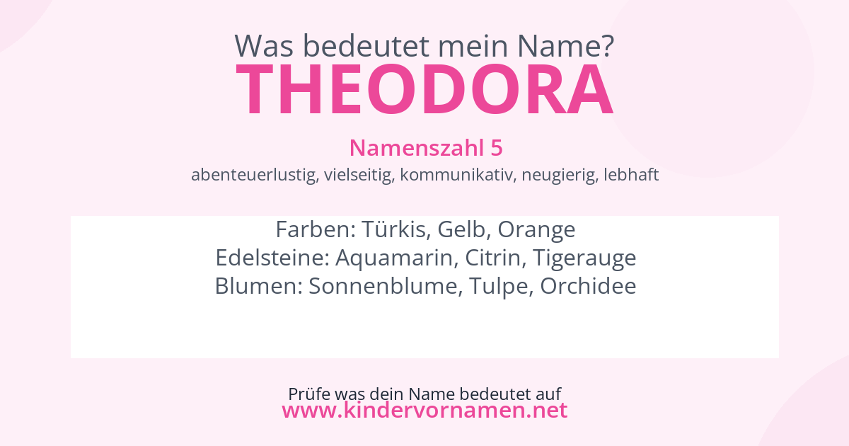 Was bedeutet der Name Theodora?