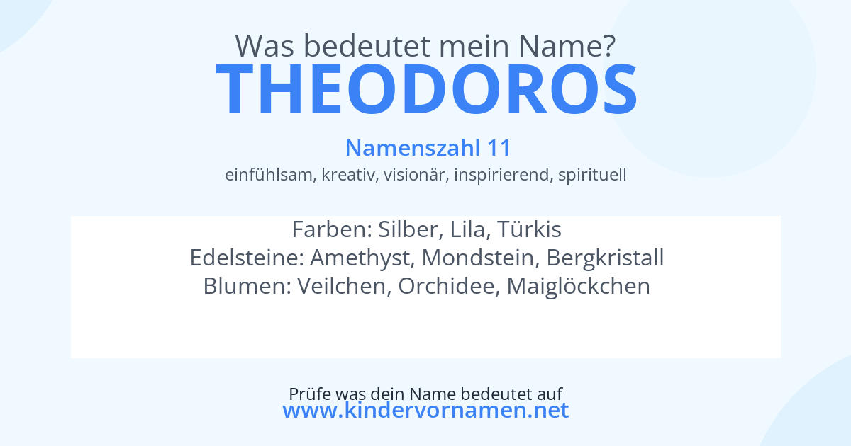 Was bedeutet der Name Theodoros?