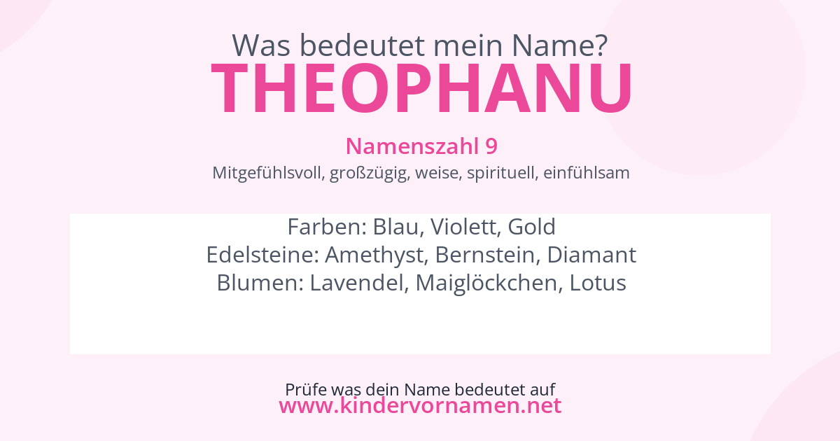 Was bedeutet der Name Theophanu?