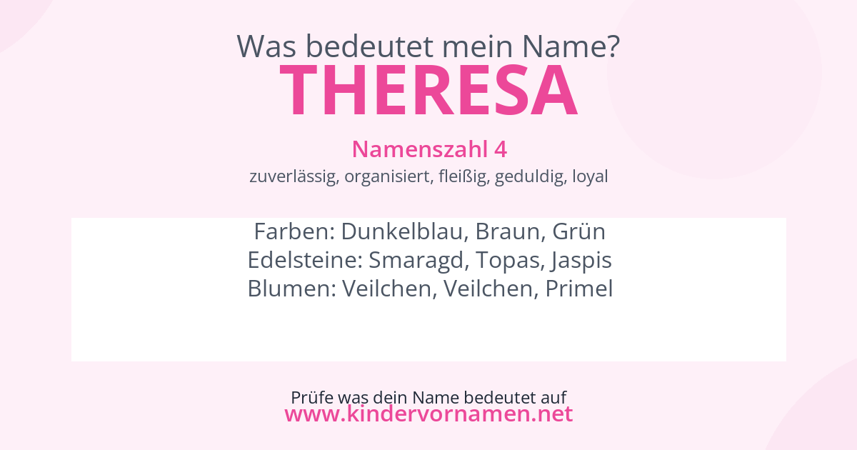 Was bedeutet der Name Theresa?