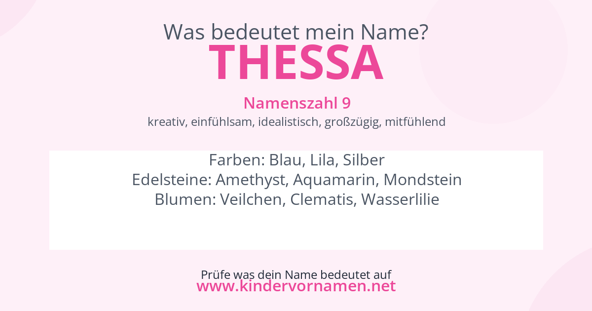 Was bedeutet der Name Thessa?