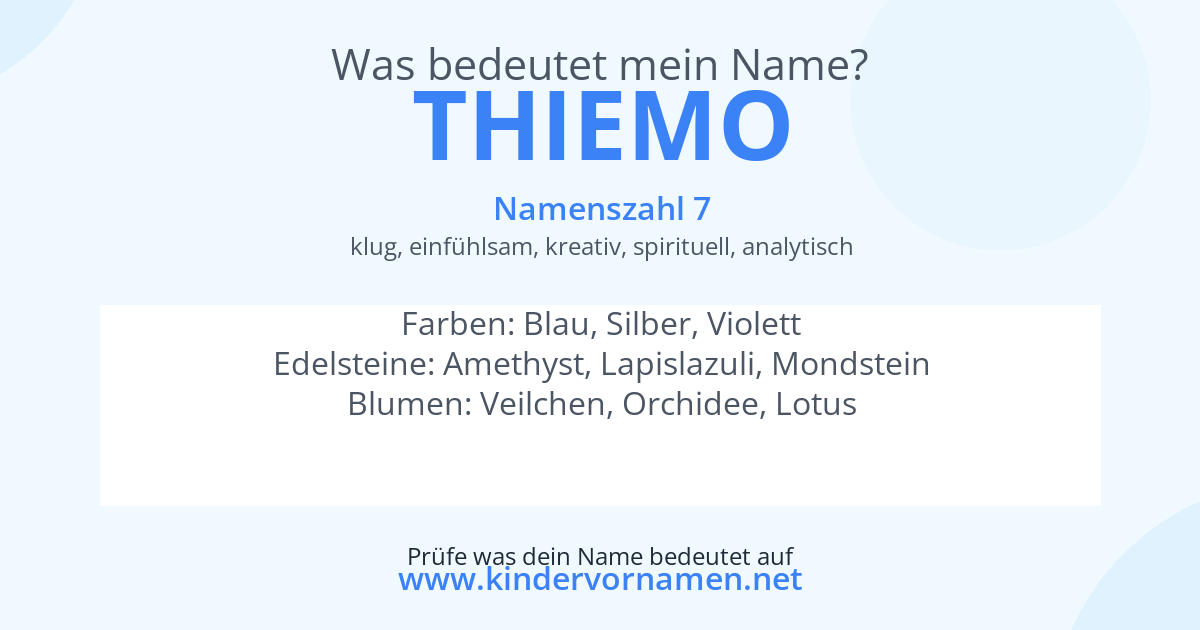 Was bedeutet der Name Thiemo?
