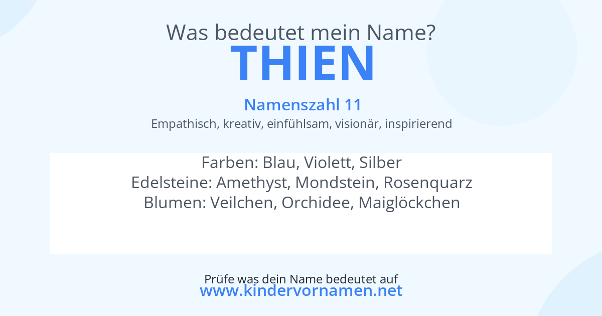 Was bedeutet der Name Thien?