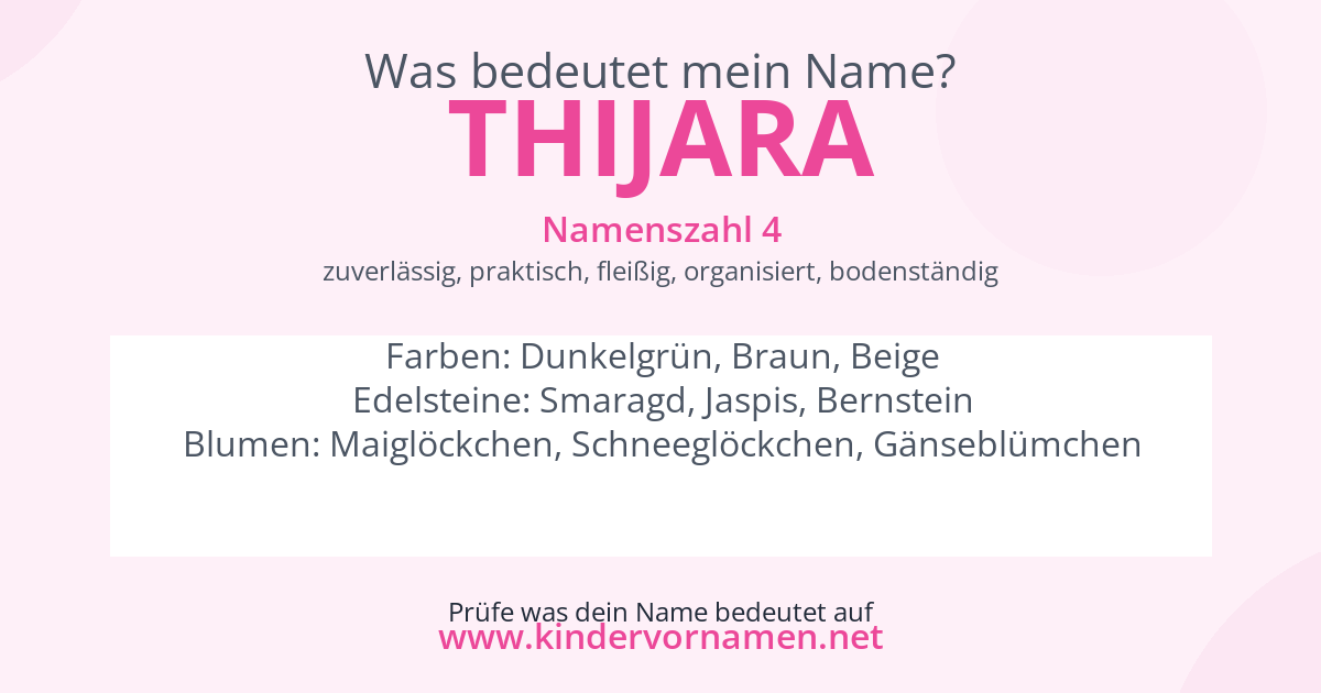 Was bedeutet der Name Thijara?