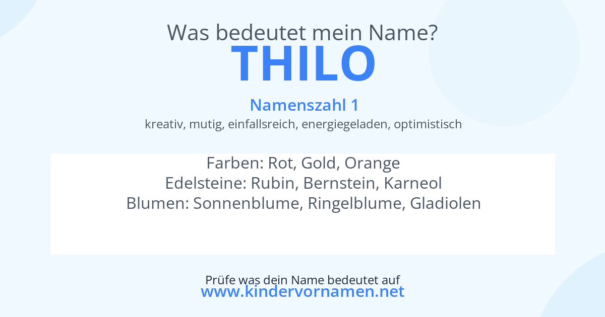Was bedeutet der Name Thilo?