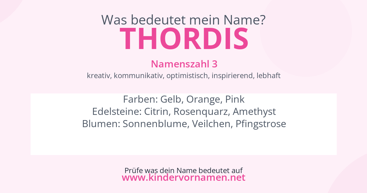 Was bedeutet der Name Thordis?