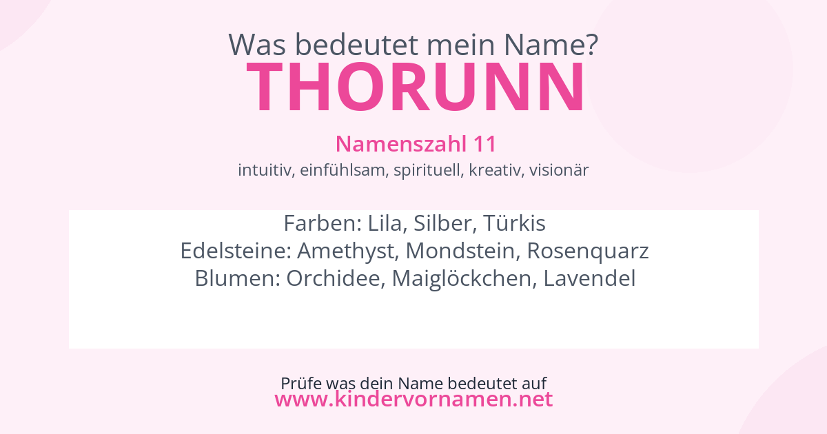 Was bedeutet der Name Thorunn?