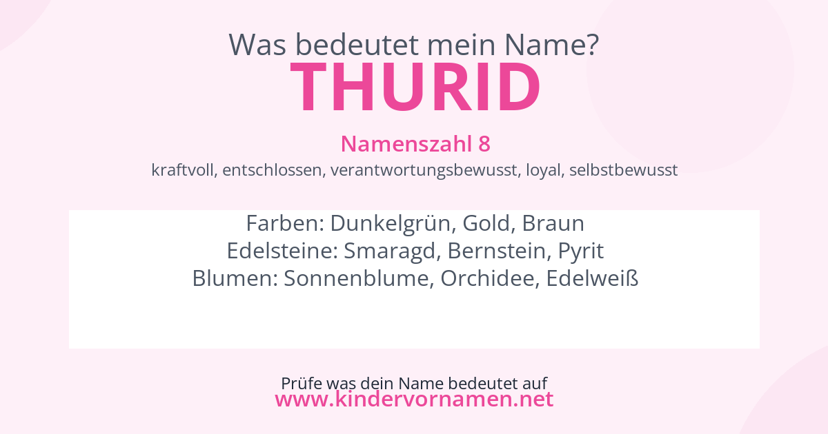Was bedeutet der Name Thurid?