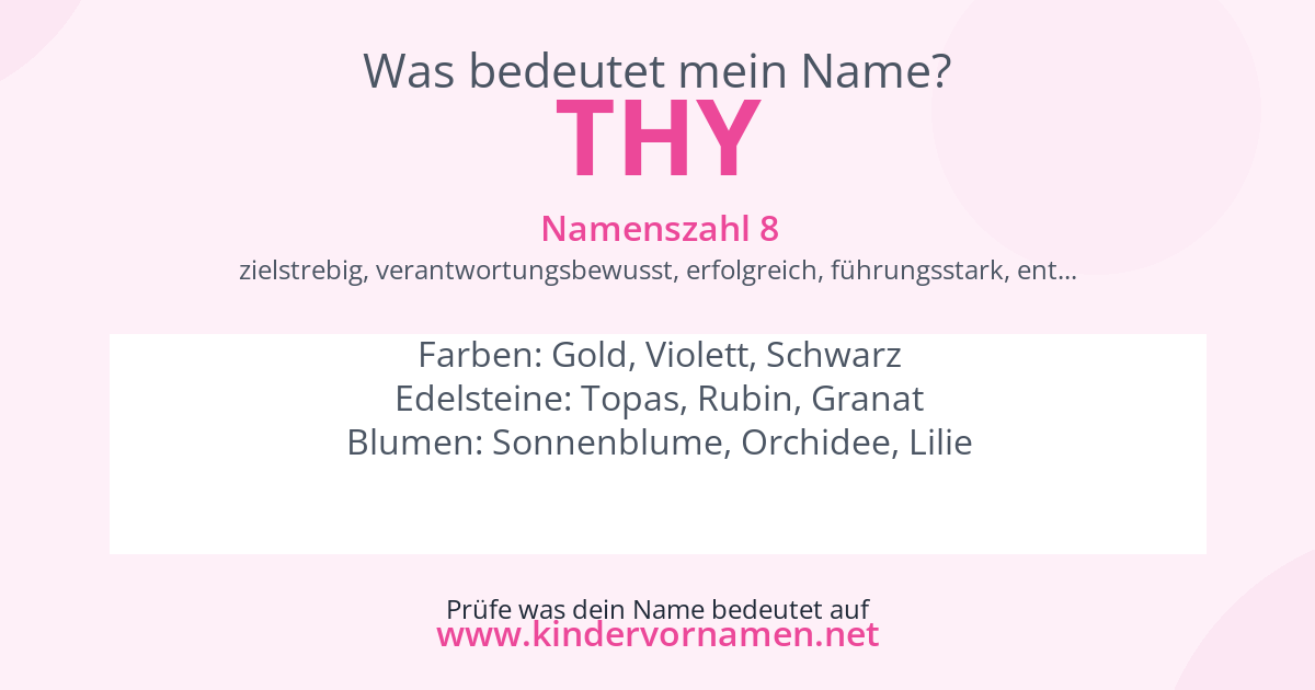 Was bedeutet der Name Thy?
