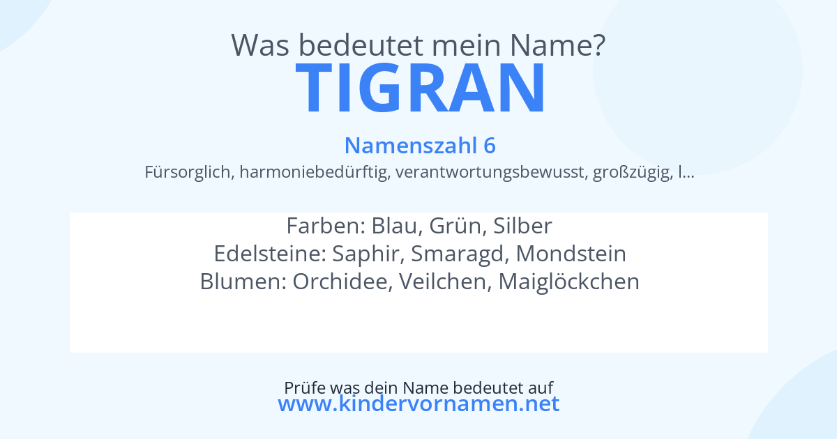 Was bedeutet der Name Tigran?