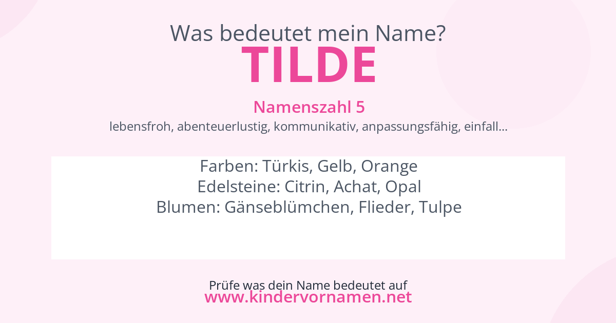 Was bedeutet der Name Tilde?