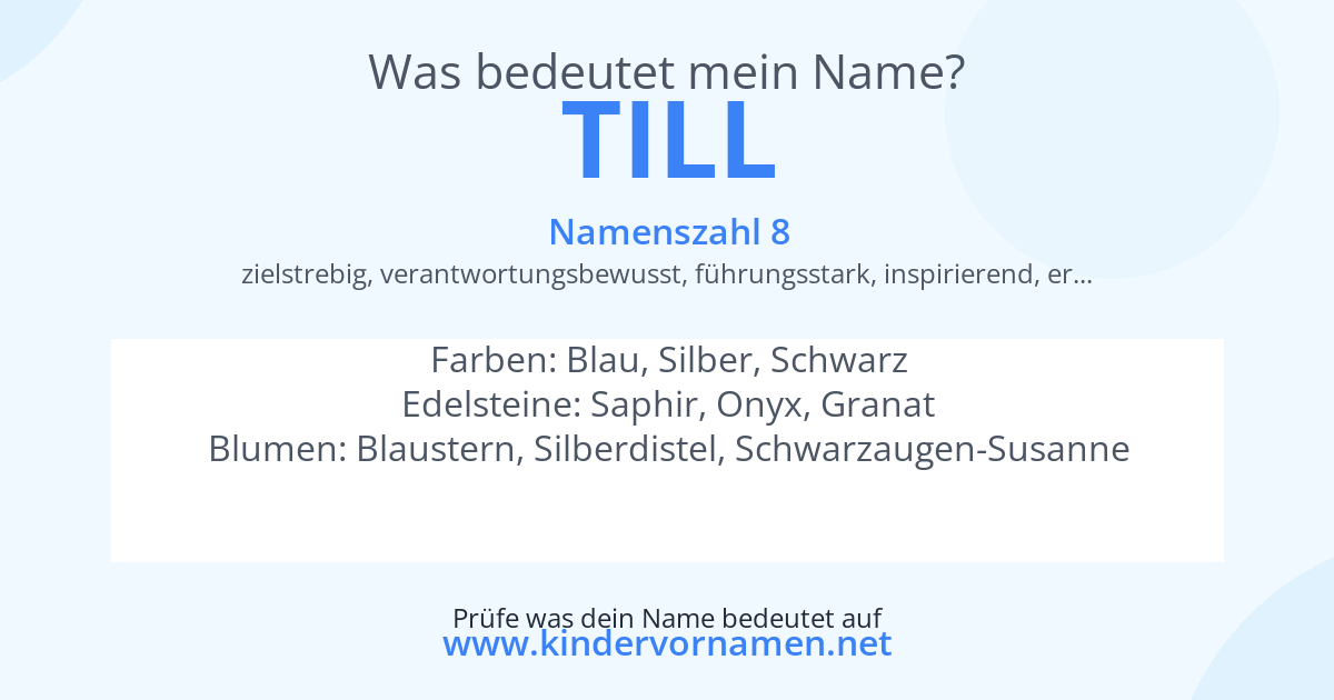 Was bedeutet der Name Till?