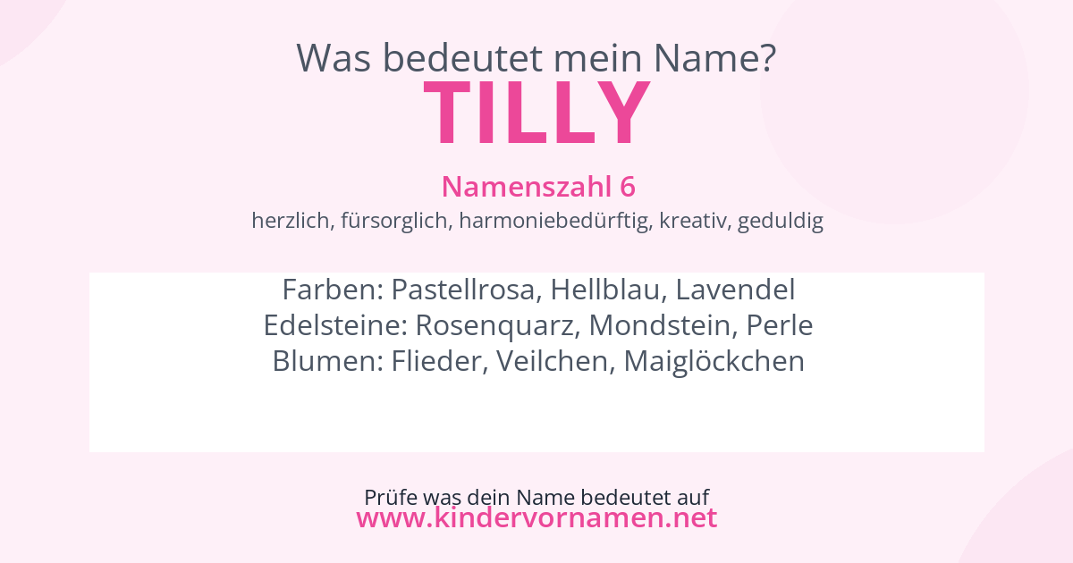Was bedeutet der Name Tilly?
