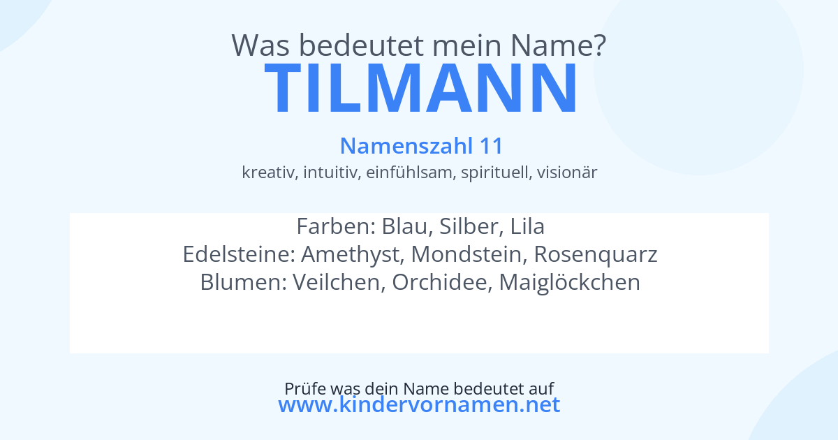 Was bedeutet der Name Tilmann?
