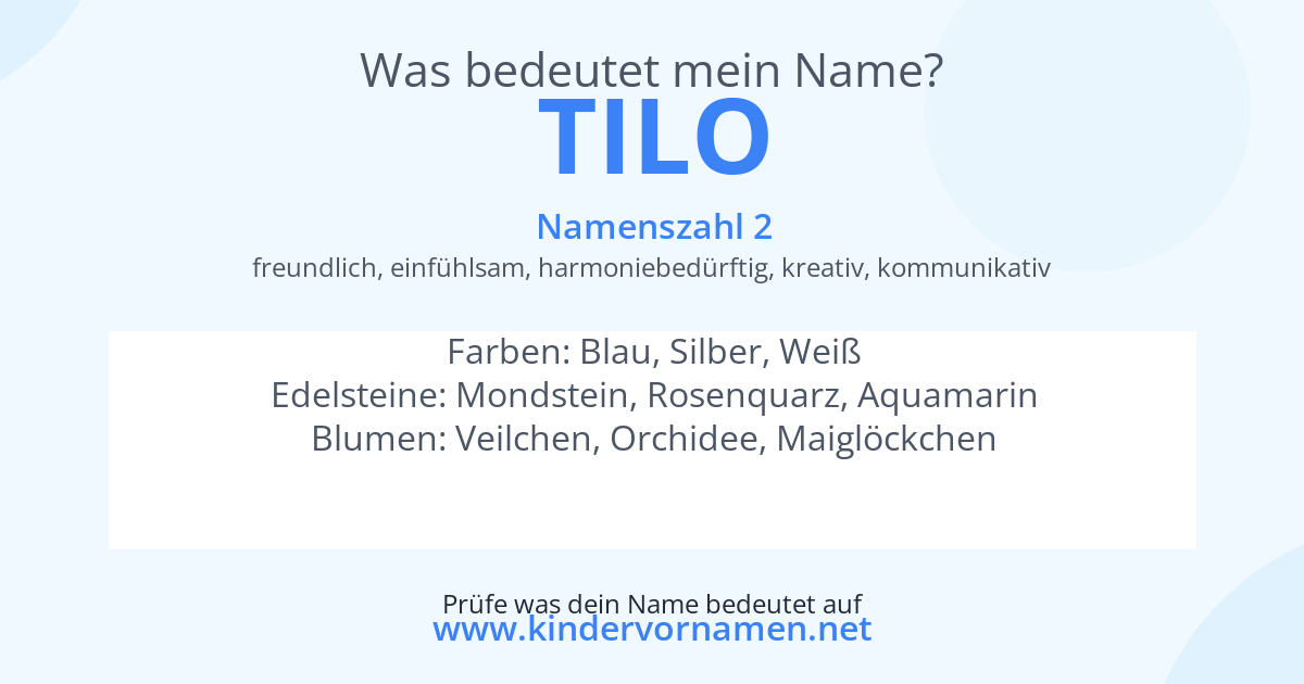 Was bedeutet der Name Tilo?