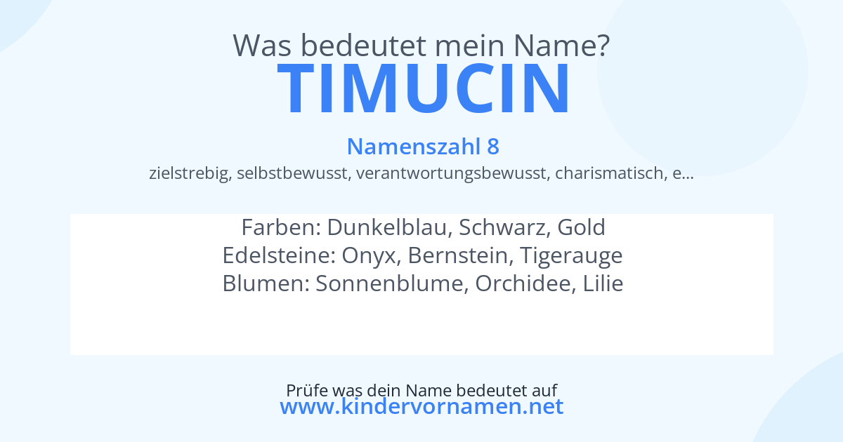 Was bedeutet der Name Timucin?