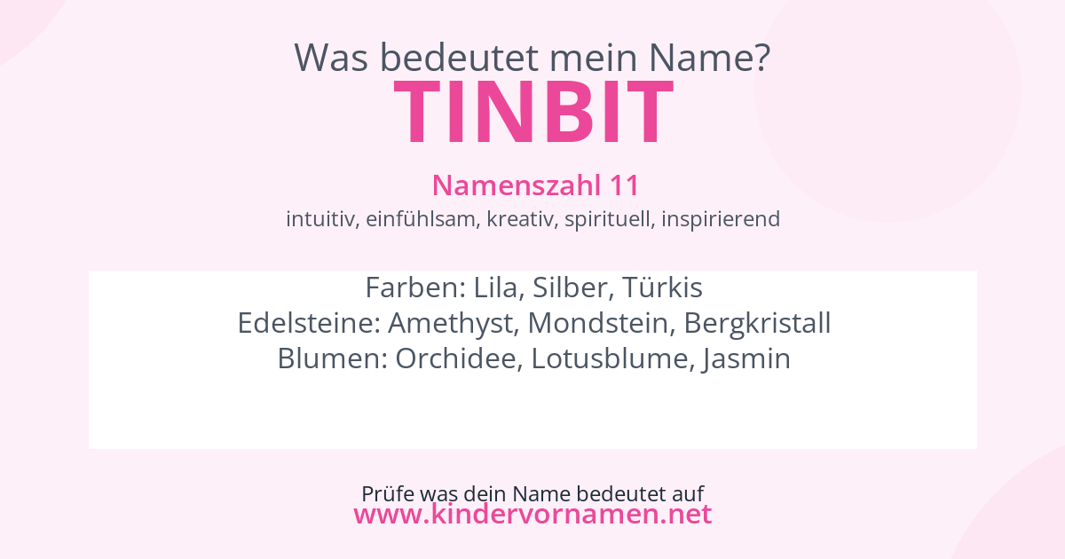 Was bedeutet der Name Tinbit?