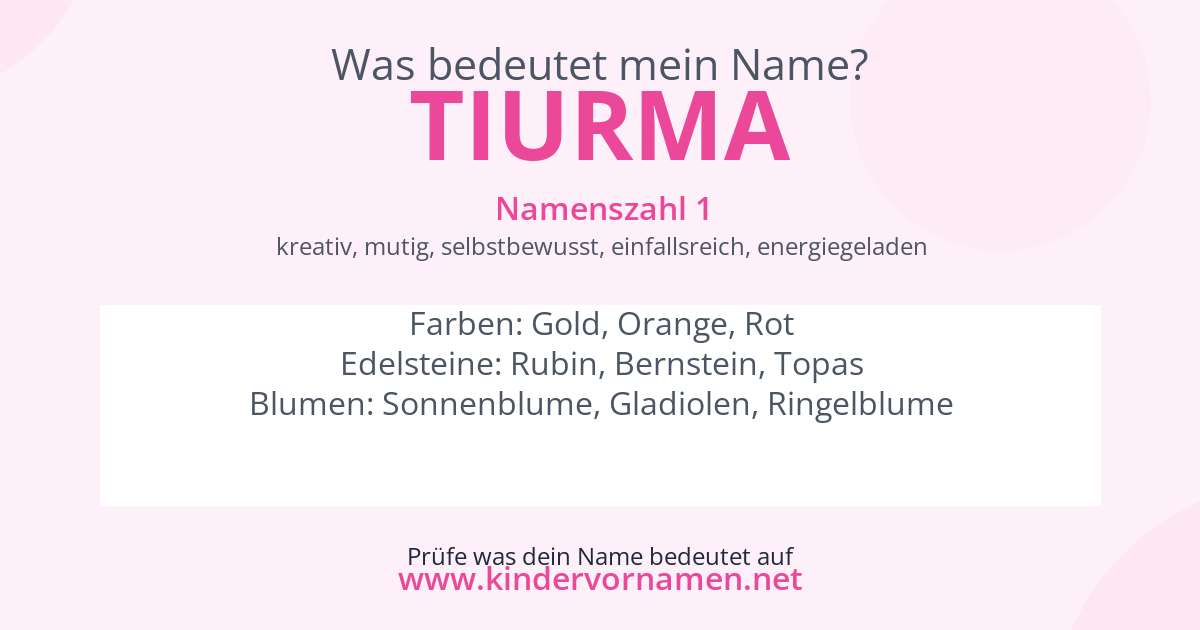 Was bedeutet der Name Tiurma?