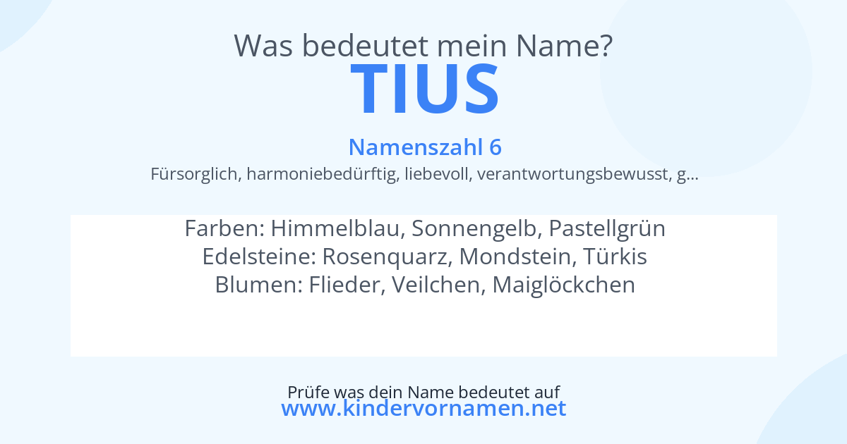 Was bedeutet der Name Tius?