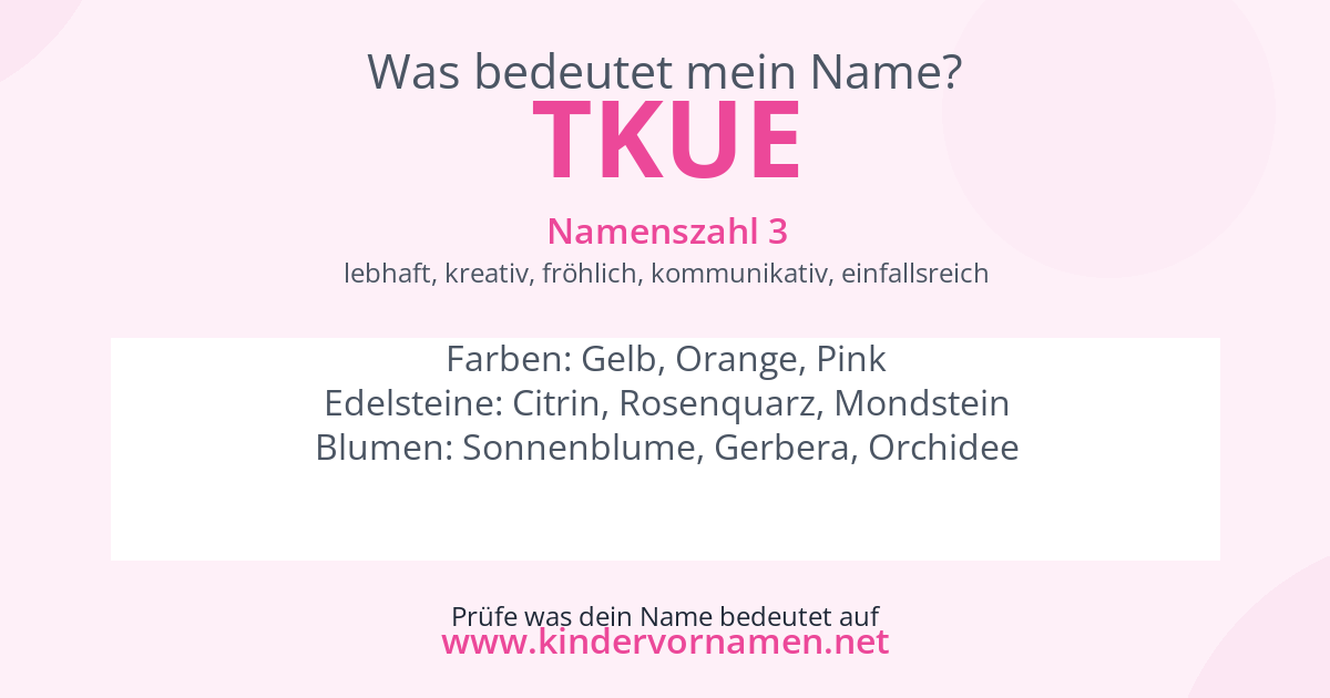 Was bedeutet der Name Tkue?