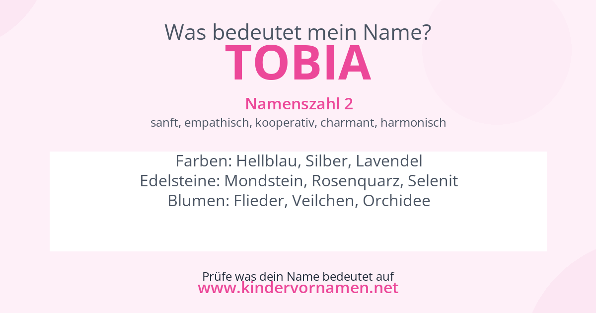 Was bedeutet der Name Tobia?