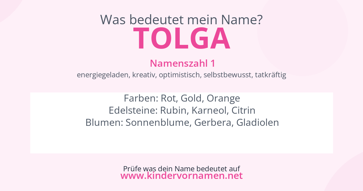 Was bedeutet der Name Tolga?