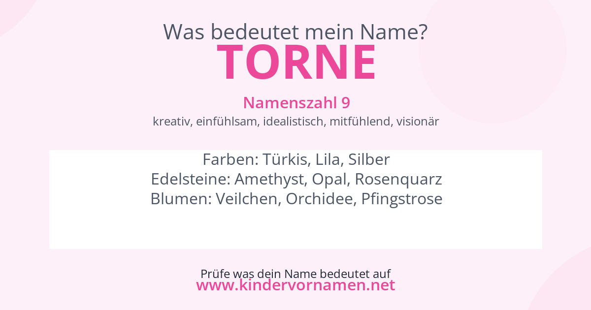 Was bedeutet der Name Torne?