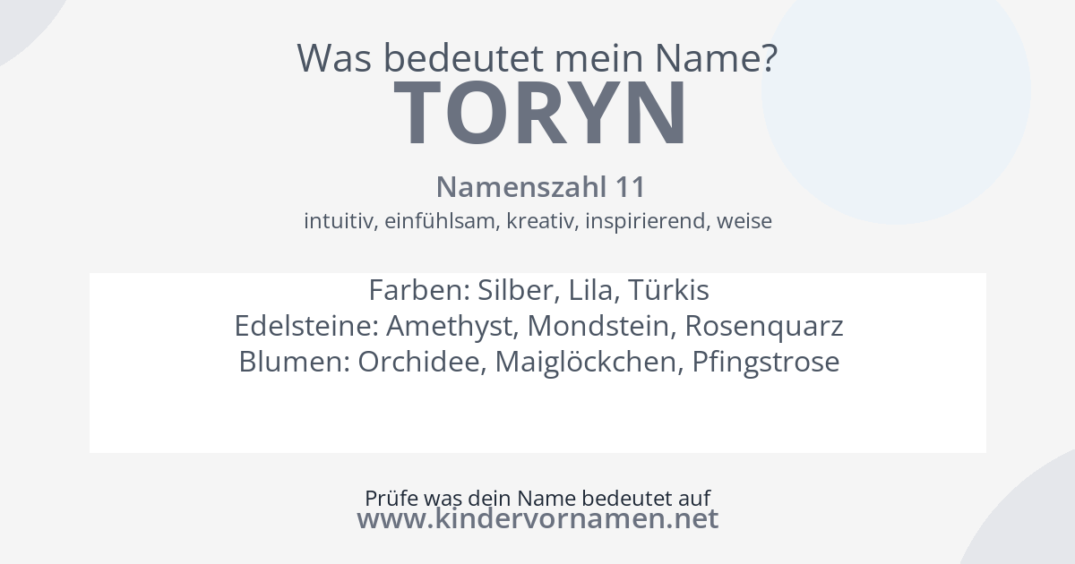 Was bedeutet der Name Toryn?