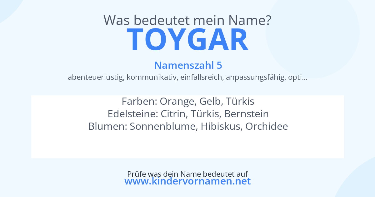 Was bedeutet der Name Toygar?