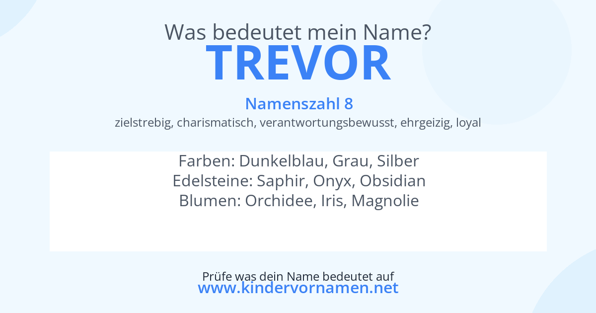 Was bedeutet der Name Trevor?