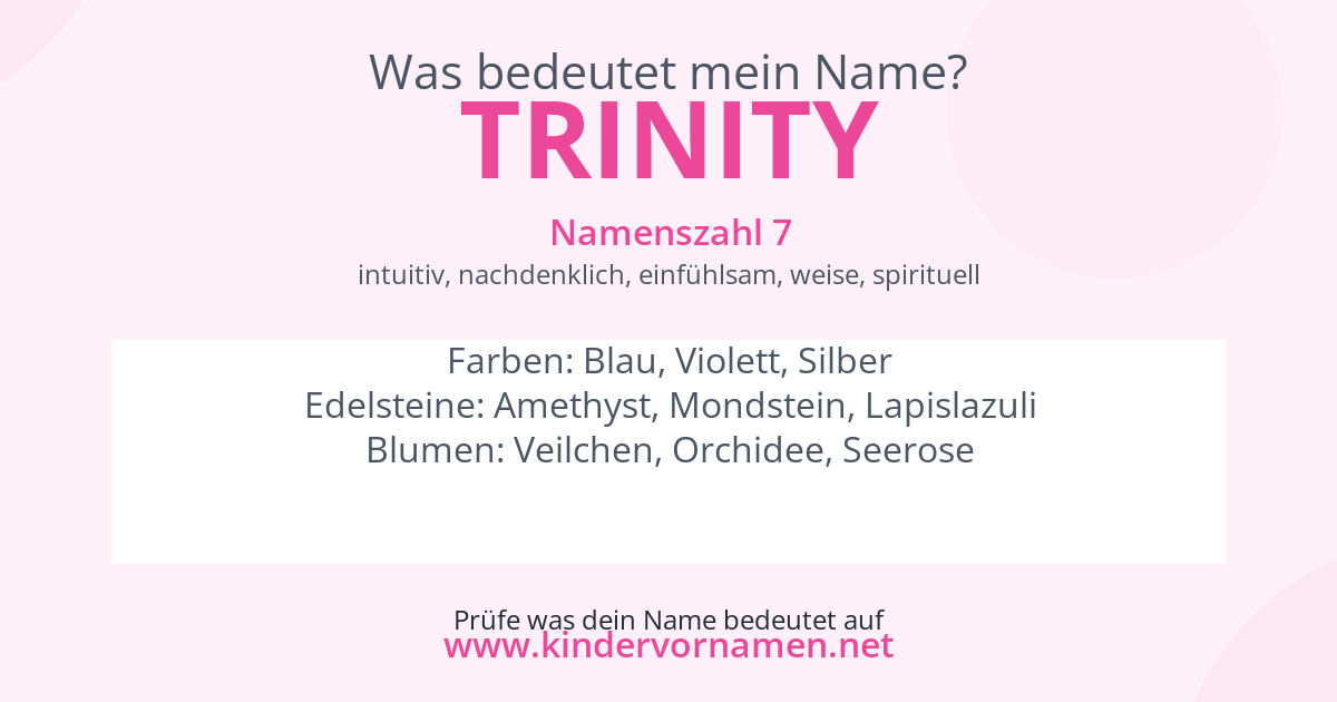 Was bedeutet der Name Trinity?