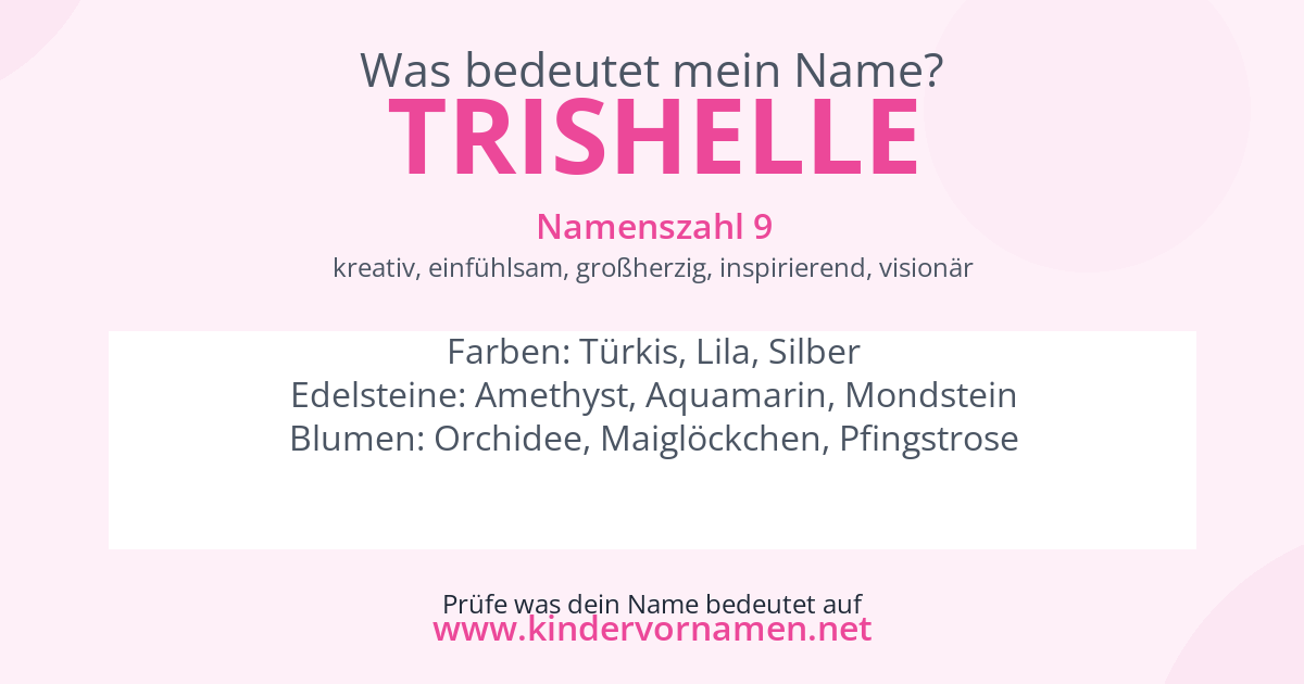 Was bedeutet der Name Trishelle?