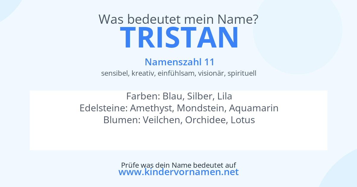 Was bedeutet der Name Tristan?