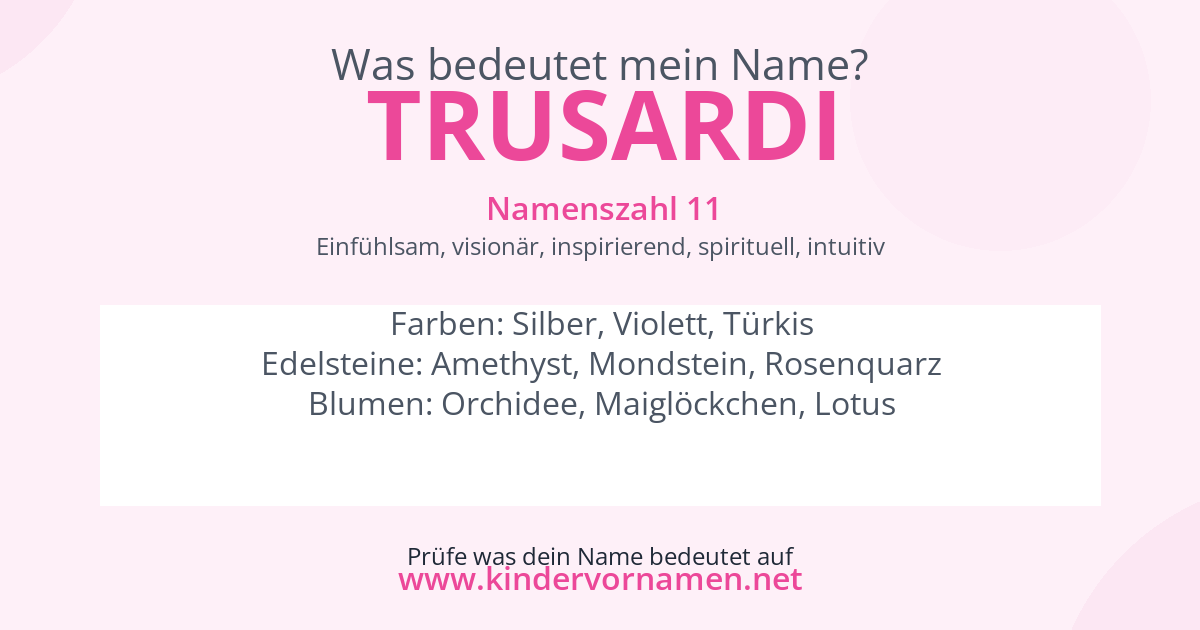 Was bedeutet der Name Trusardi?