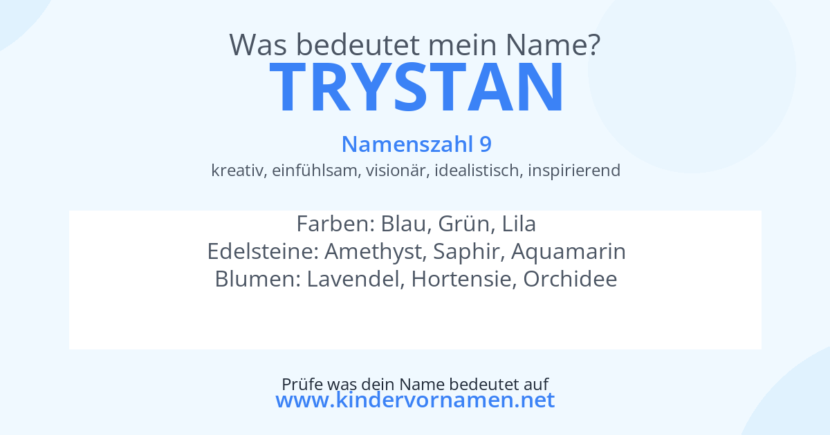 Was bedeutet der Name Trystan?