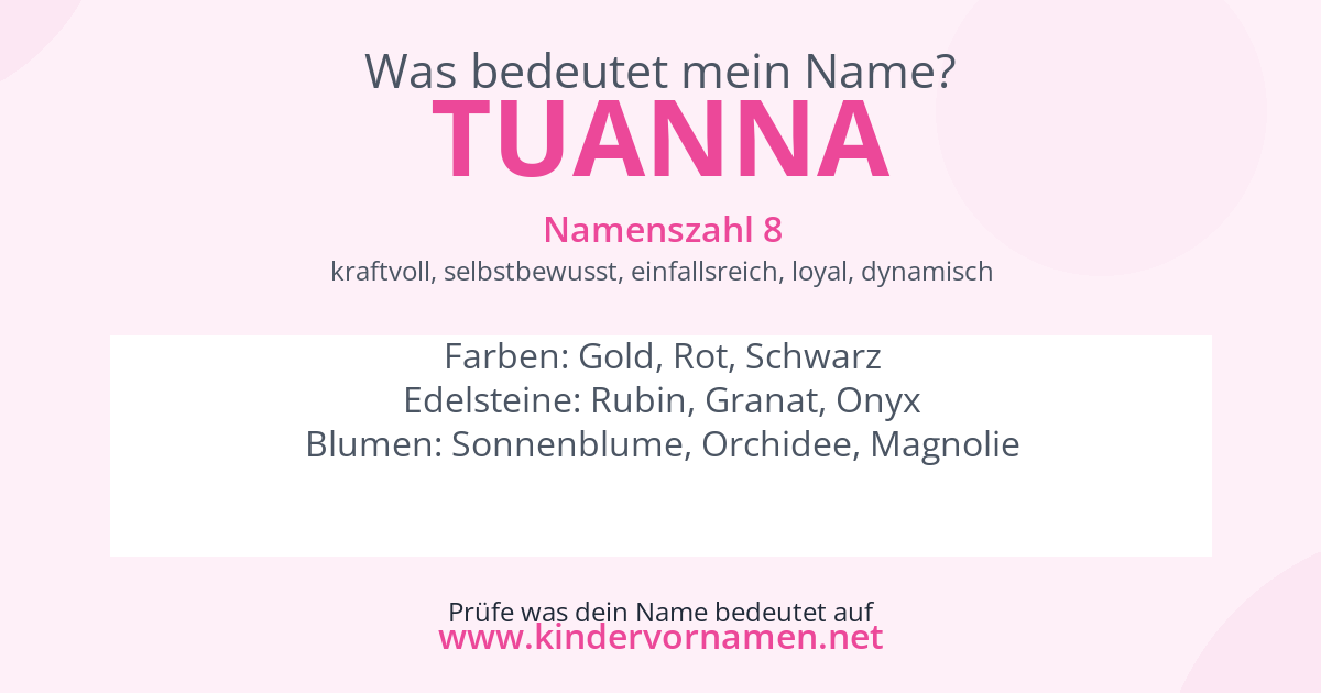Was bedeutet der Name Tuanna?