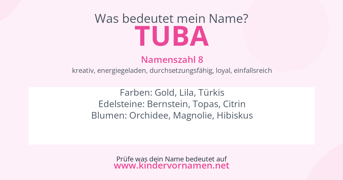 Was bedeutet der Name Tuba?