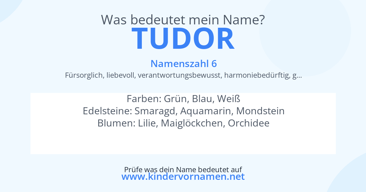 Was bedeutet der Name Tudor?