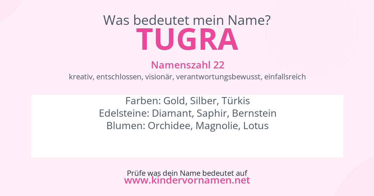 Was bedeutet der Name Tugra?