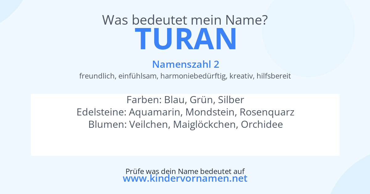 Was bedeutet der Name Turan?