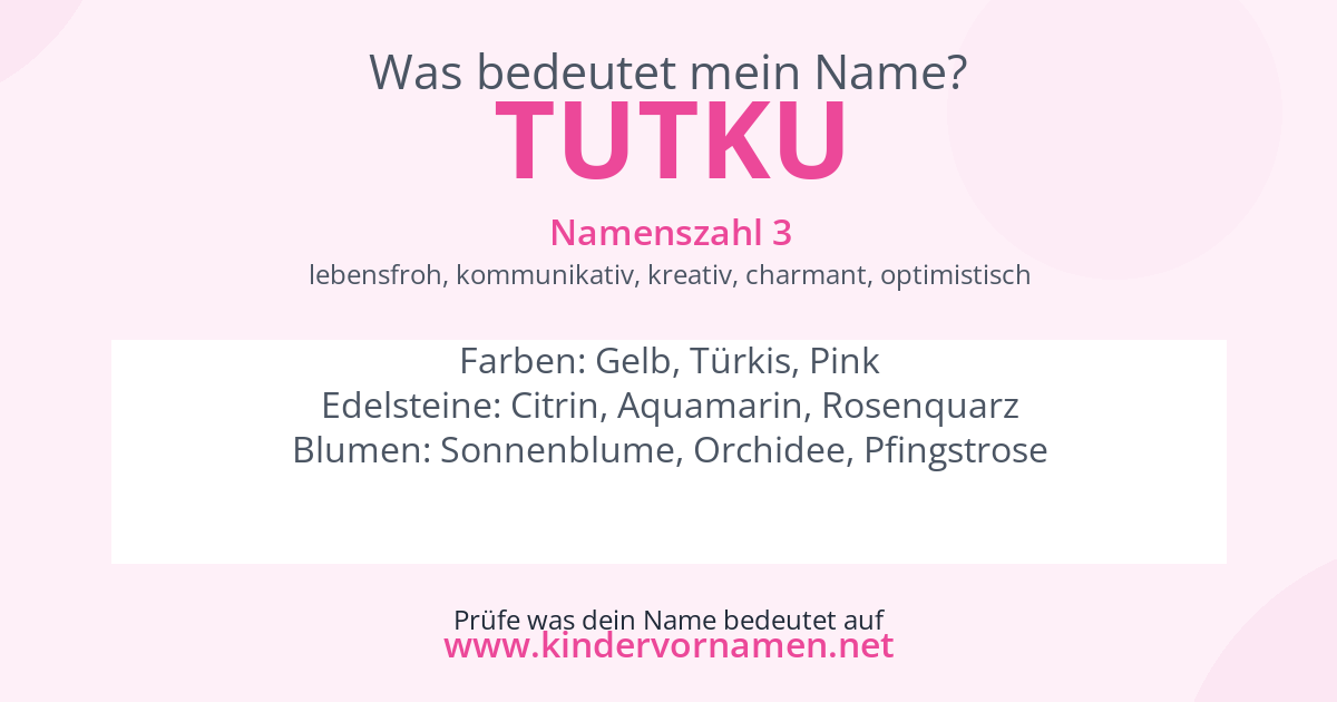 Was bedeutet der Name Tutku?
