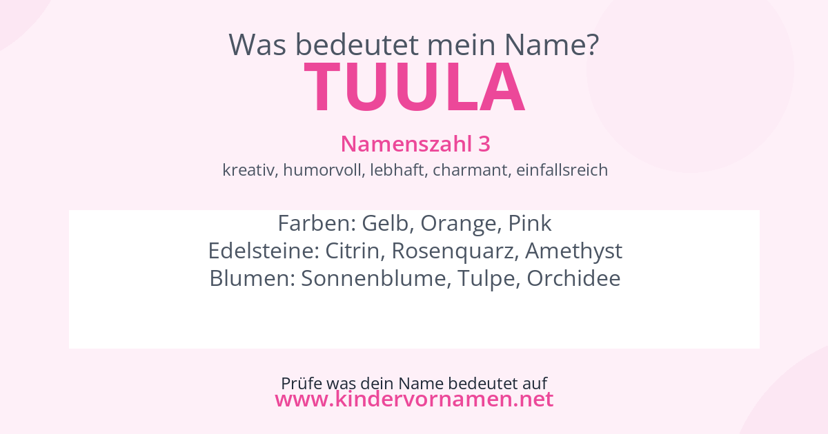Was bedeutet der Name Tuula?
