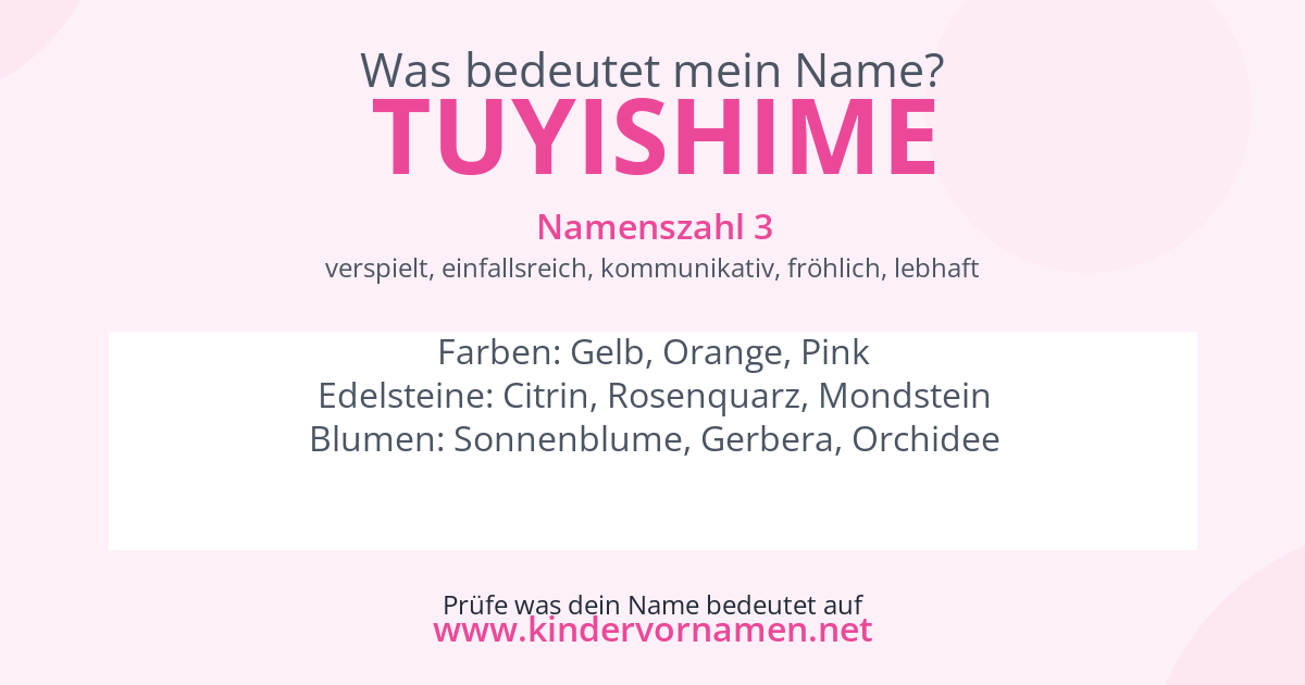 Was bedeutet der Name Tuyishime?