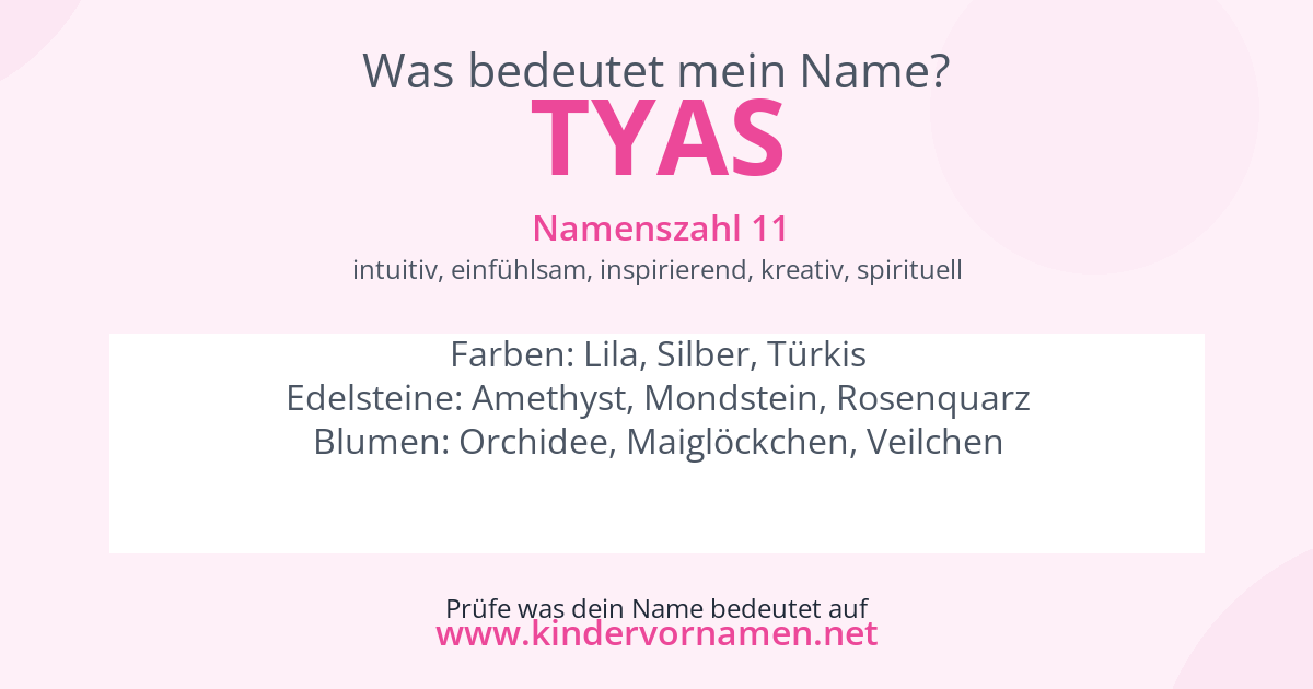 Was bedeutet der Name Tyas?