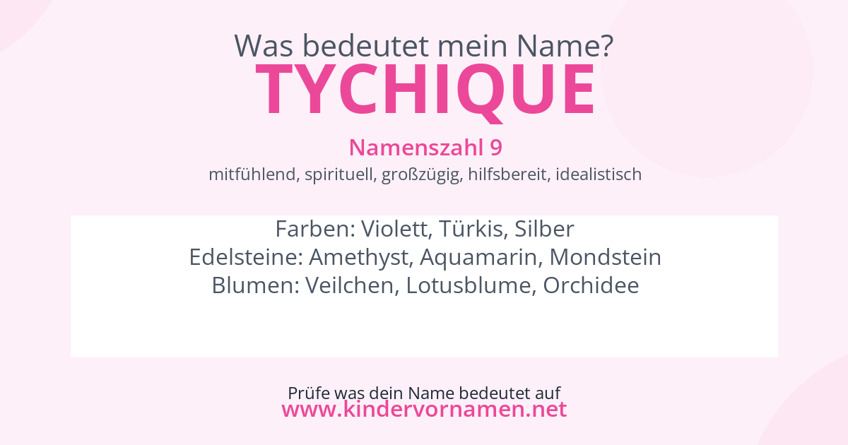 Was bedeutet der Name Tychique?