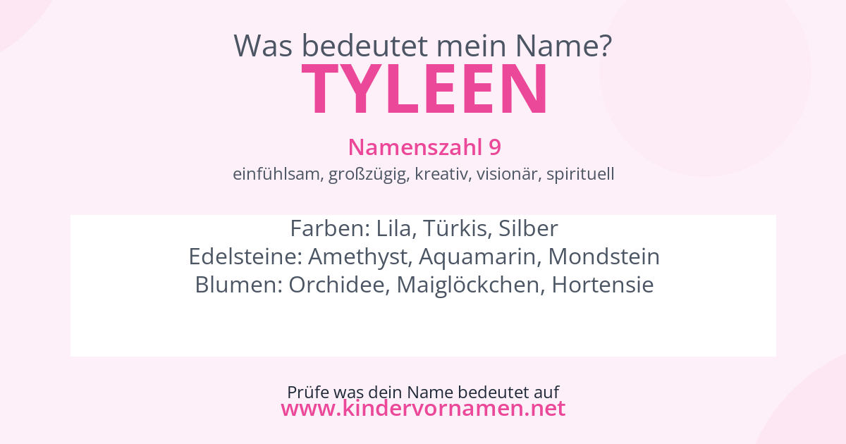 Was bedeutet der Name Tyleen?