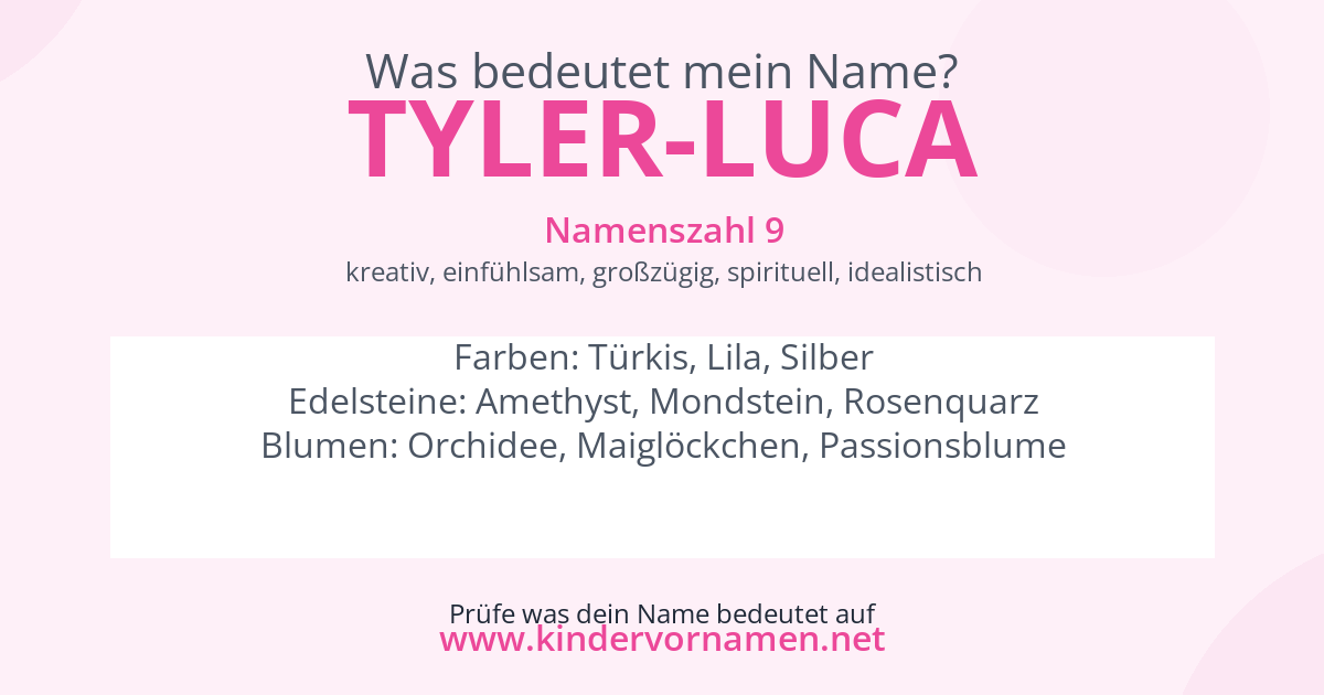 Was bedeutet der Name Tyler-Luca?