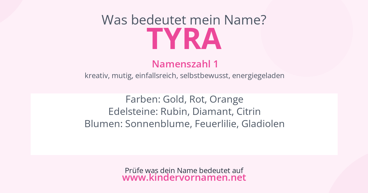Was bedeutet der Name Tyra?